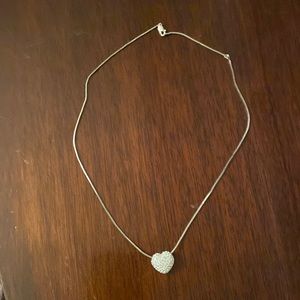 Sterling silver crystal necklace. Adjustable length 16 inches or 14 inches.